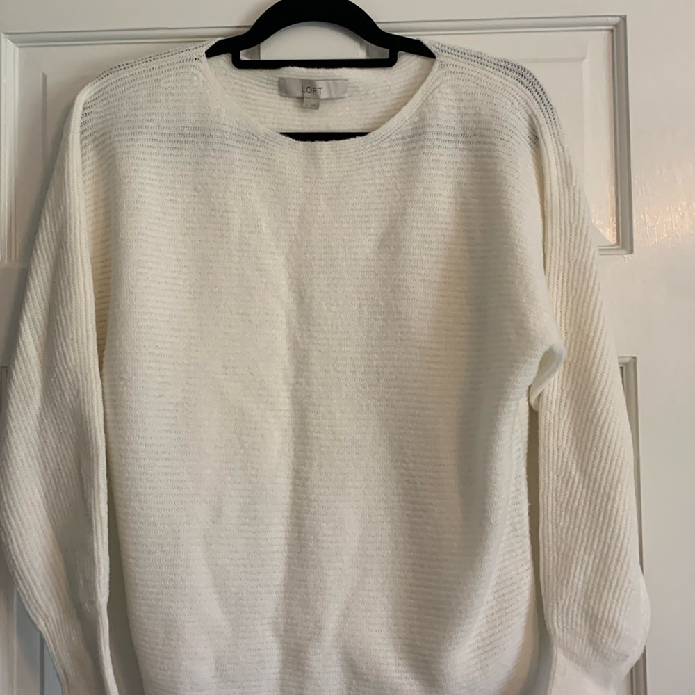 Loft boxy cream sweater